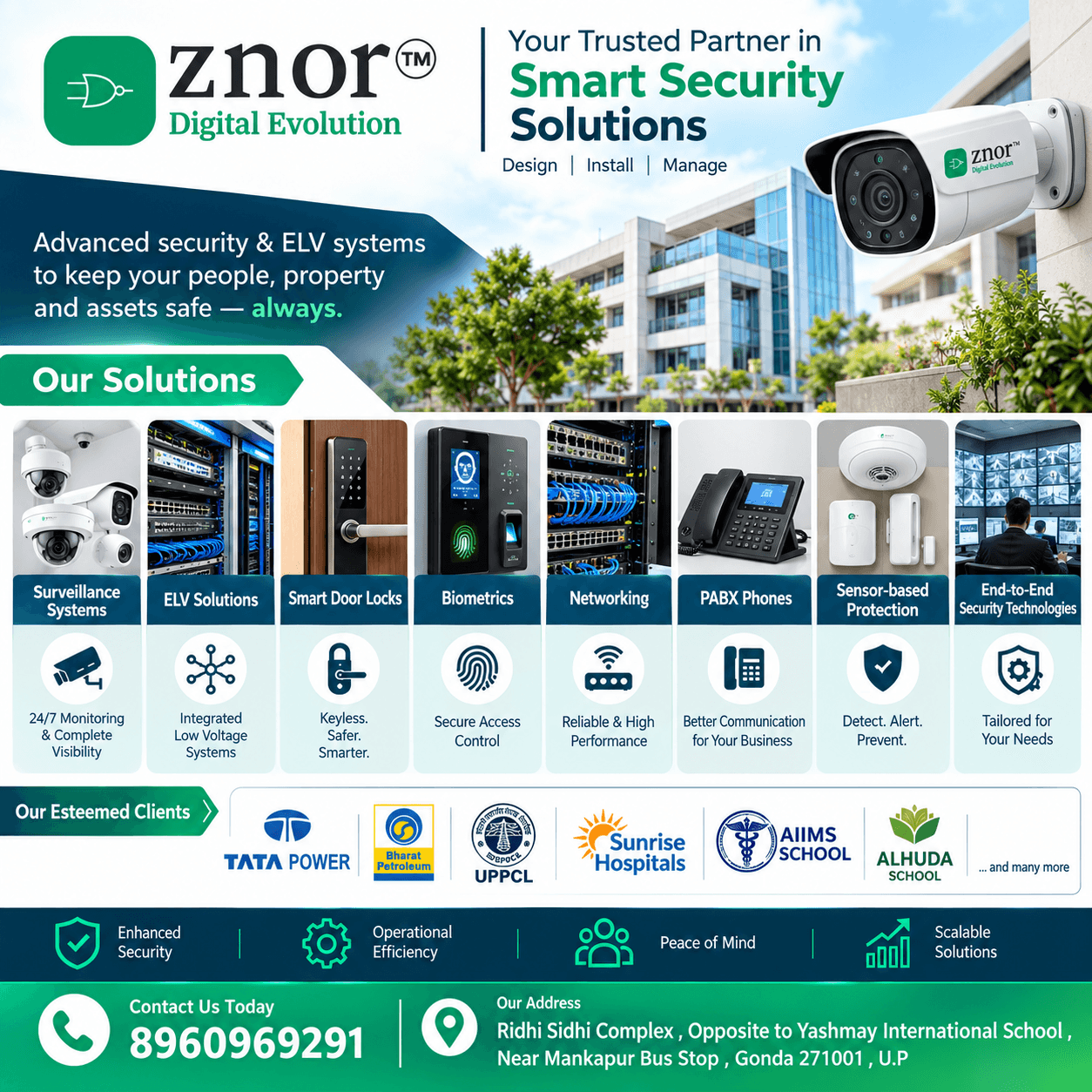 Integrated security and infrastructure systems in a commercial environment